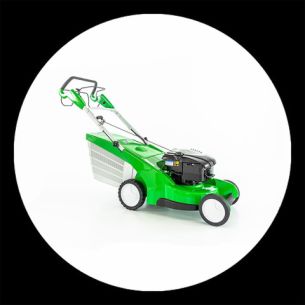 Rasenmäher in verschiedenen Perspektiven